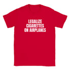LEGALIZE CIGARETTES ON AIRPLANES - BABY TEE – Red