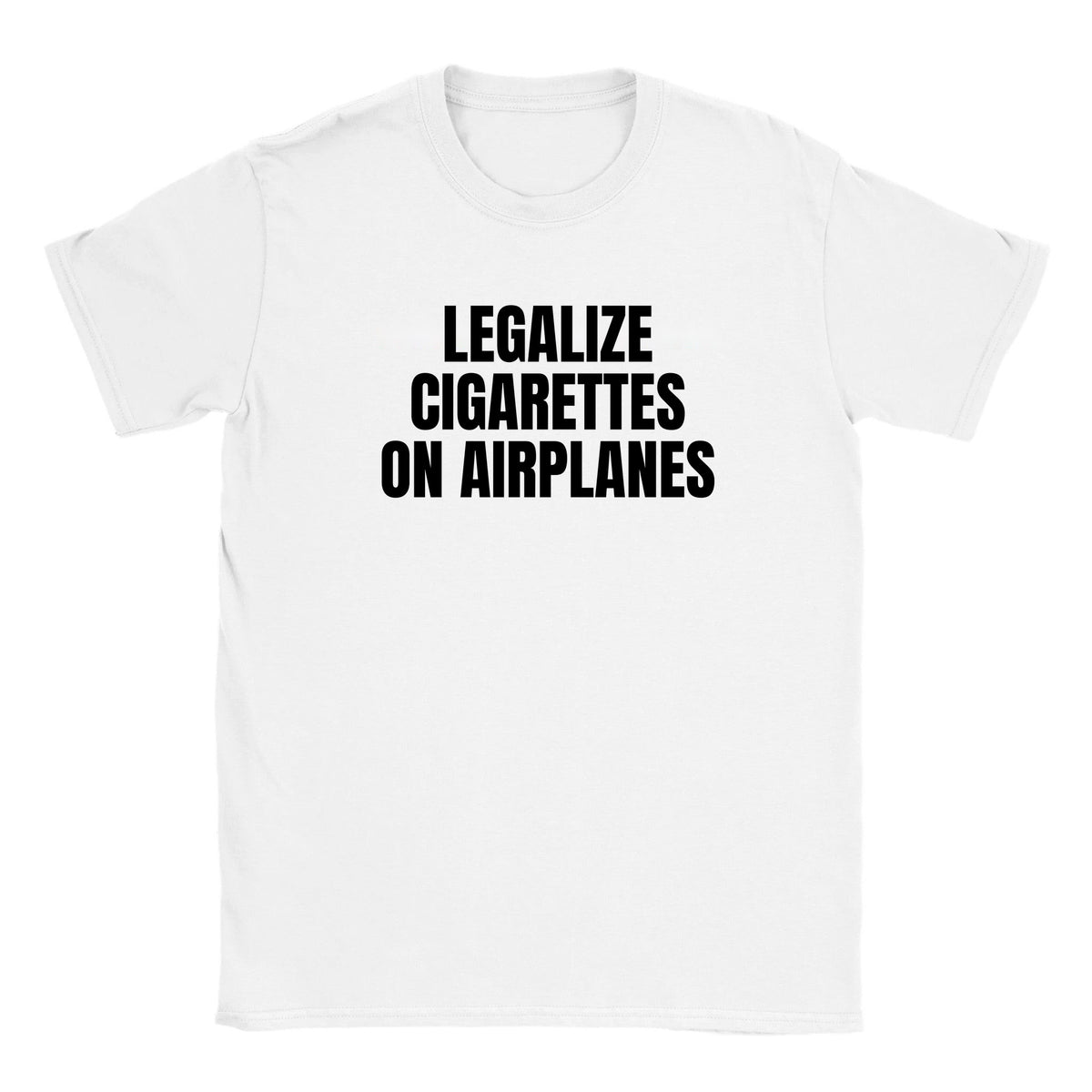 LEGALIZE CIGARETTES ON AIRPLANES - BABY TEE – White