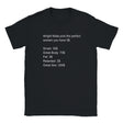 ALRIGHT FELLAS PICK THE PERFECT WOMEN YOU HAVE 5$ - BABY TEE – Black