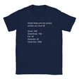 ALRIGHT FELLAS PICK THE PERFECT WOMEN YOU HAVE 5$ - BABY TEE – Navy