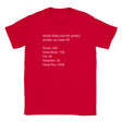 ALRIGHT FELLAS PICK THE PERFECT WOMEN YOU HAVE 5$ - BABY TEE – Red