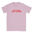 SAVE A DRUM BANG A DRUMMER - BABY TEE – Light Pink