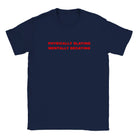 PHYSICALLY SLAYING MENTALLY DECAYING - BABY TEE – Navy