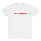 SERVING CUNT - BABY TEE – White