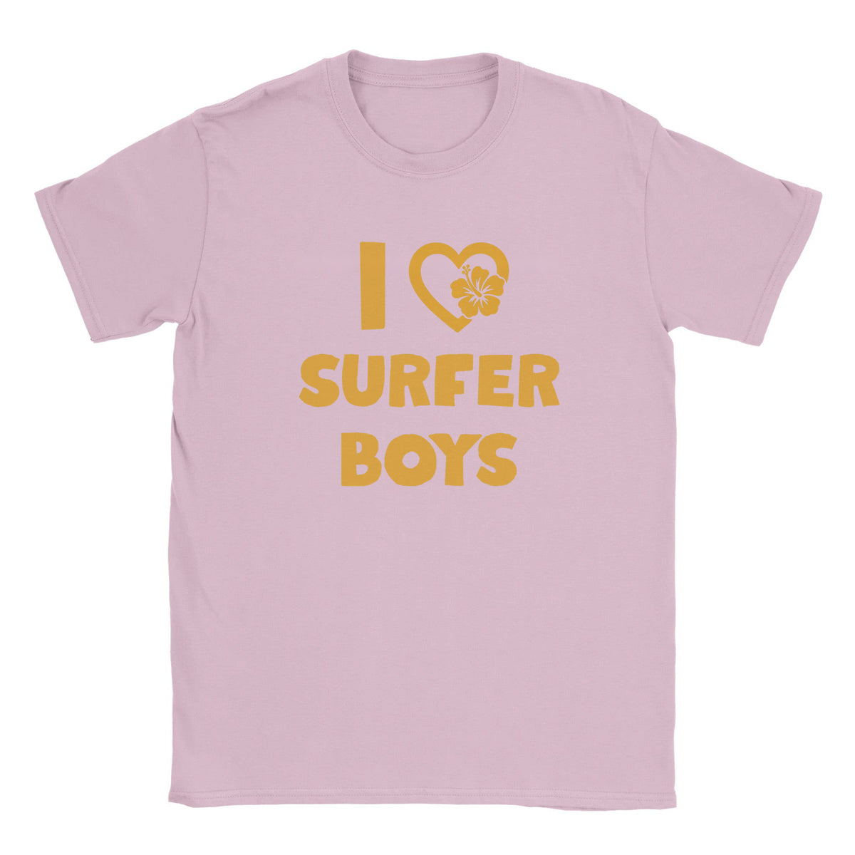 I LOVE SURFER BOYS - BABY TEE – Light Pink