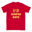 I LOVE SURFER BOYS - BABY TEE – Red
