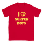 I LOVE SURFER BOYS - BABY TEE – Red