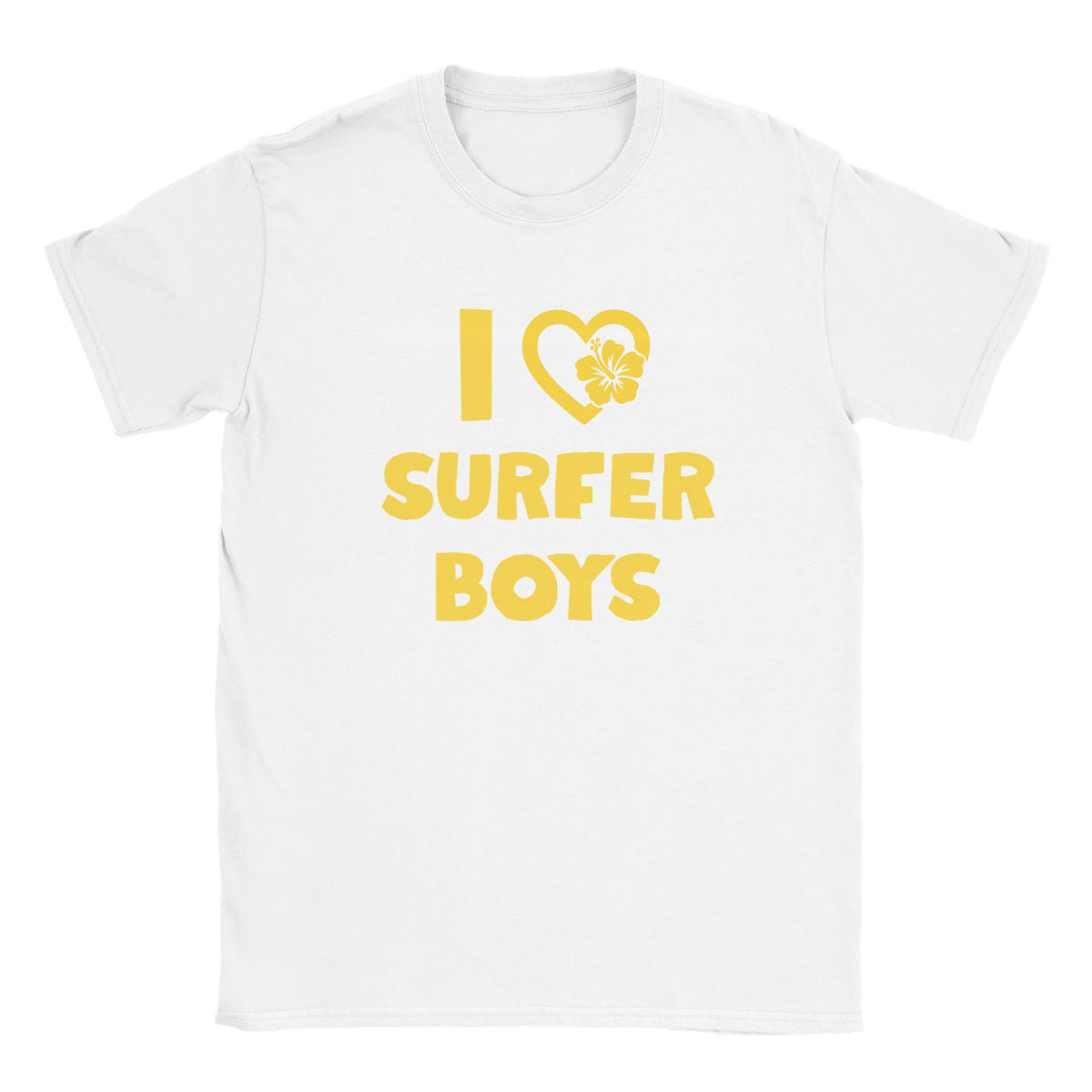 I LOVE SURFER BOYS - BABY TEE – White