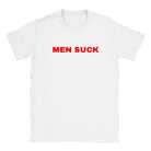MEN SUCK - BABY TEE – White