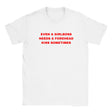 EVEN A GIRLBOSS NEEDS A FOREHEAD KISS SOMETIMES - BABY TEE – White