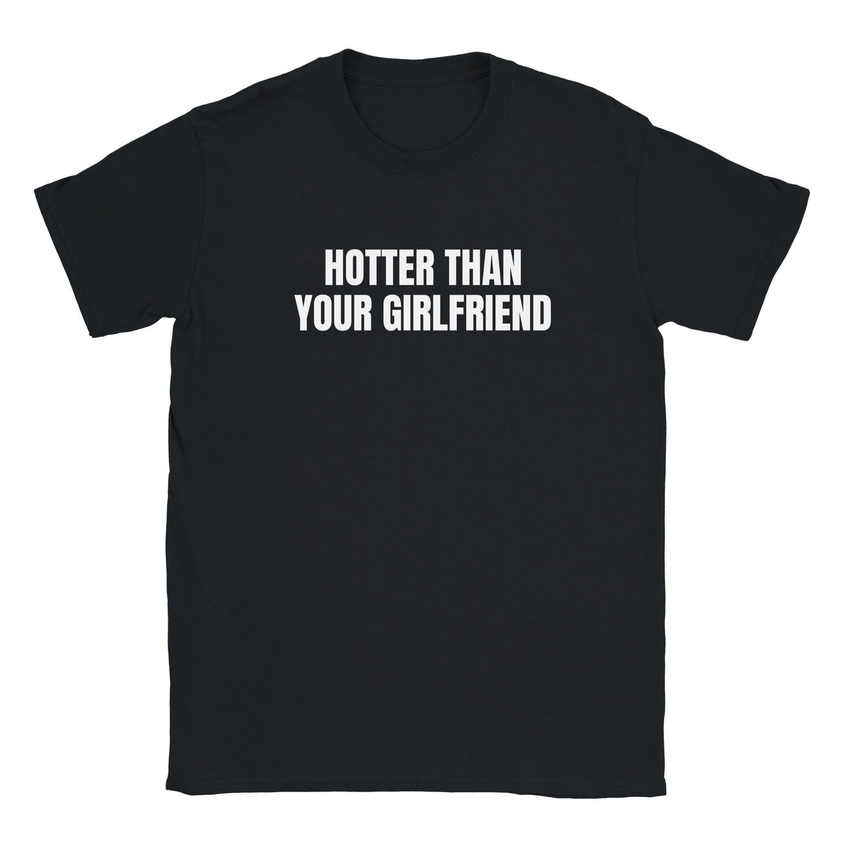 HOTTER THAN YOUR GIRLFRIEND - BABY TEE – Black