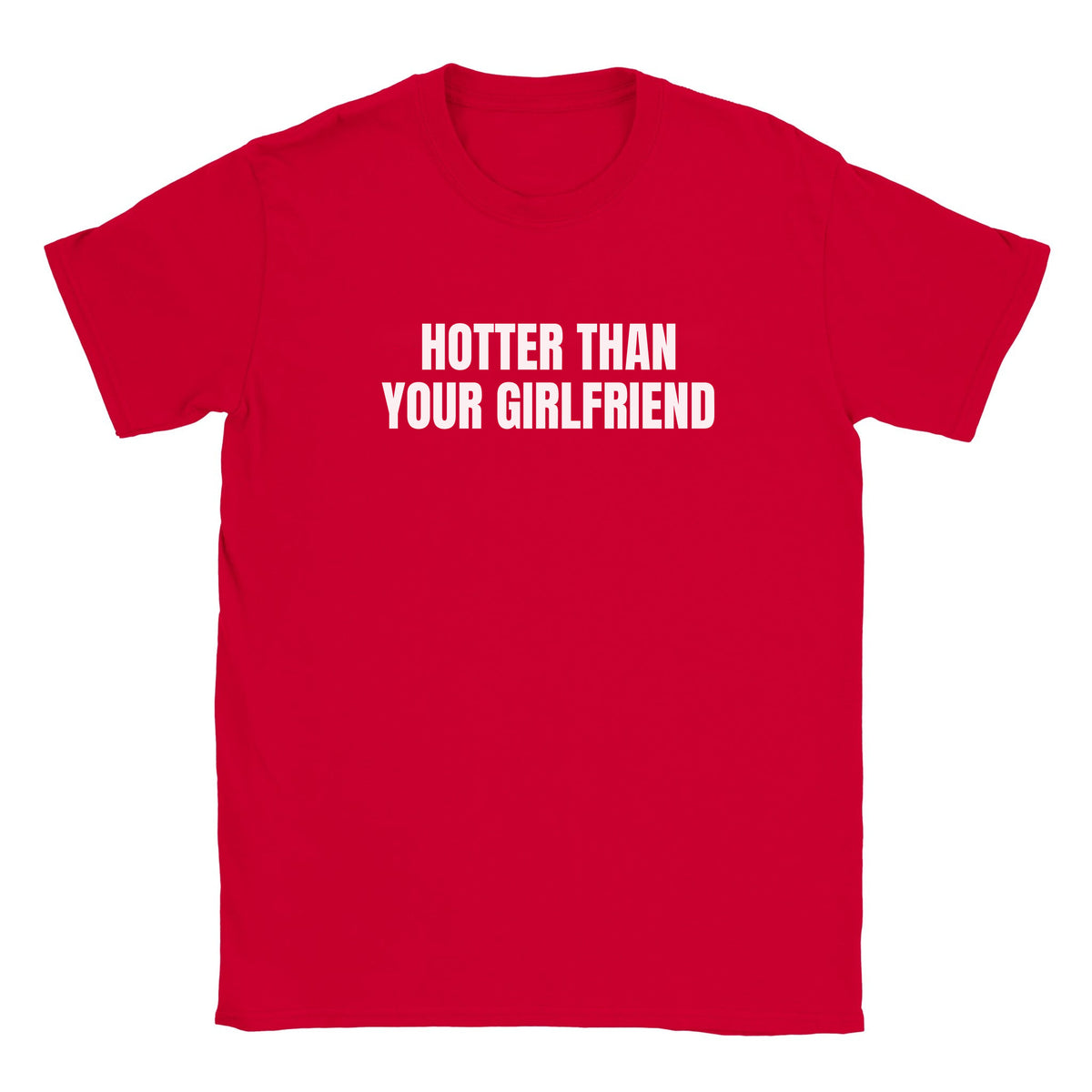 HOTTER THAN YOUR GIRLFRIEND - BABY TEE – Red