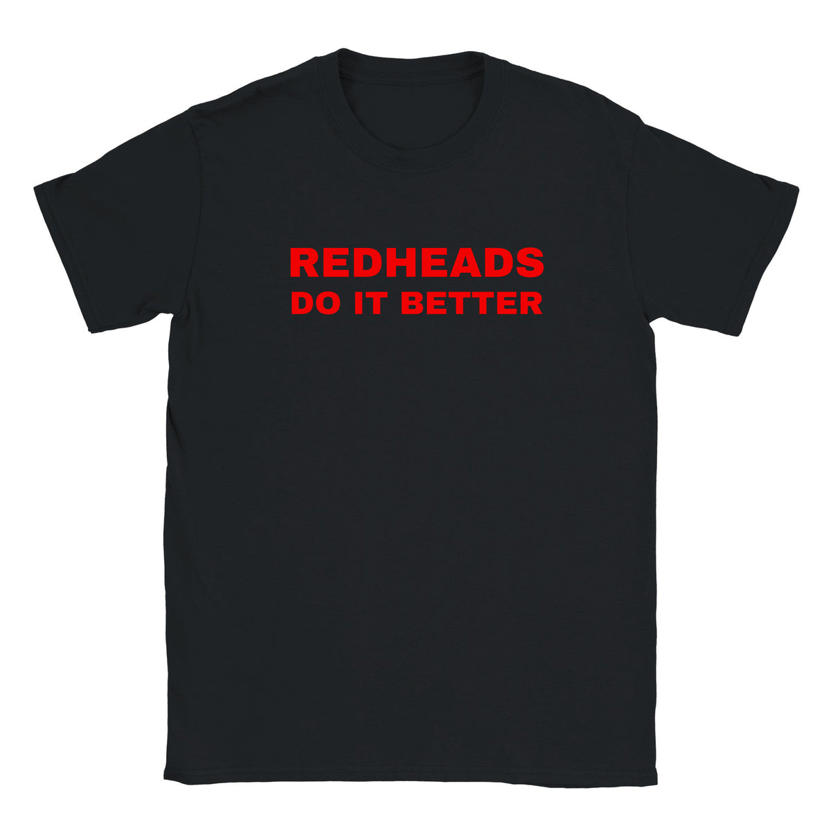 REDHEADS DO IT BETTER - BABY TEE – Black