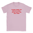 PLEASE LOWER THE COST OF LIVING. I'M NOT BUILT FOR ONLY FANS - BABY TEE – Light Pink