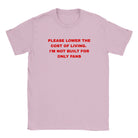 PLEASE LOWER THE COST OF LIVING. I'M NOT BUILT FOR ONLY FANS - BABY TEE – Light Pink