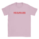 LIFE IS LIKE A DICK IT GETS HARD FOR NO REASON - BABY TEE – Light Pink