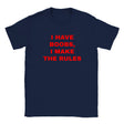 I HAVE BOOBS, I MAKE THE RULES - BABY TEE – Navy