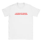 I LIKE MEN WITH MASSIVE THROBBING VOCABULARIES - BABY TEE – White
