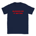 BLONDES DO IT BETTER - BABY TEE – Navy
