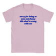 SORRY FOR BEING SO SEXY AND FUNNY IDK WHAT'S WRONG WITH ME - BABY TEE – Light Pink