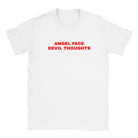 ANGEL FACE DEVIL THOUGHTS - BABY TEE – White