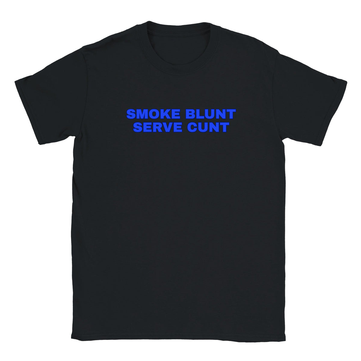 SMOKE BLUNT SERVE CUNT - BABY TEE – Black