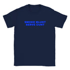SMOKE BLUNT SERVE CUNT - BABY TEE – Navy