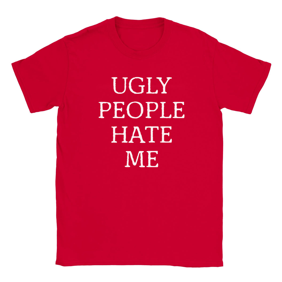 UGLY PEOPLE HATE ME - BABY TEE – Red