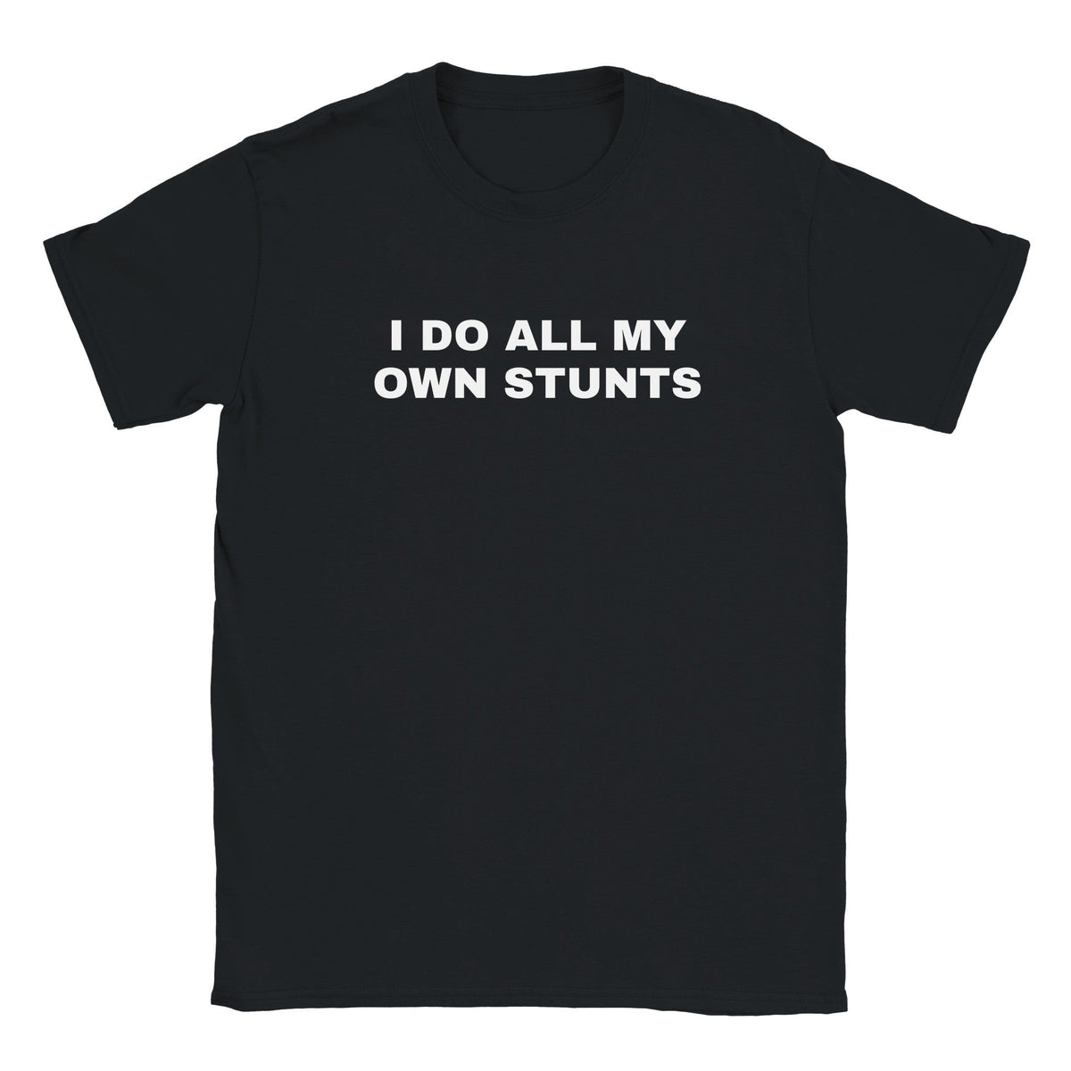 I DO ALL MY OWN STUNTS - BABY TEE – Black