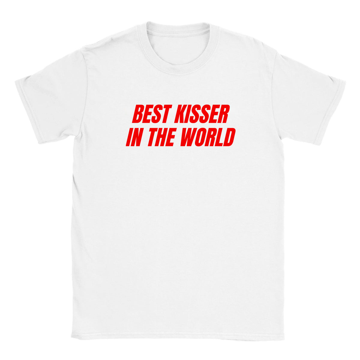 BEST KISSER IN THE WORLD - BABY TEE – White