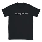 YES THEY ARE REAL - BABY TEE – Black