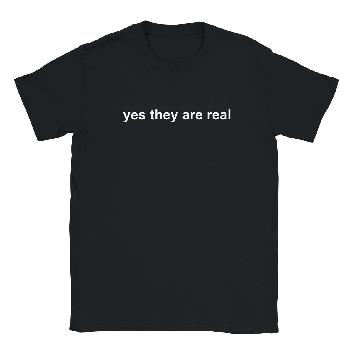 YES THEY ARE REAL - BABY TEE – Black