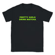 PRETTY GIRLS DRINK MATCHA - BABY TEE – Black