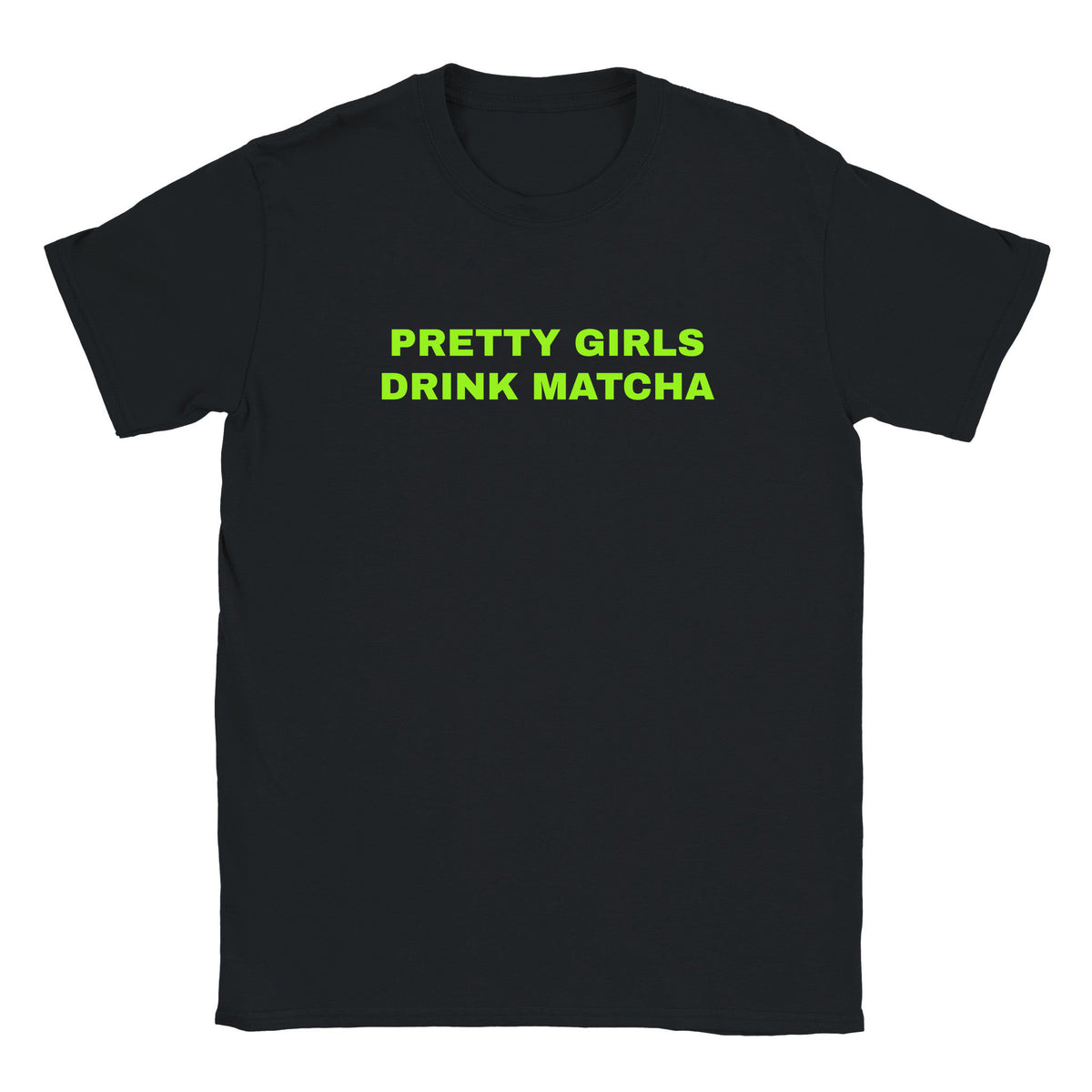 PRETTY GIRLS DRINK MATCHA - BABY TEE – Black