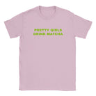 PRETTY GIRLS DRINK MATCHA - BABY TEE – Light Pink