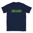 PRETTY GIRLS DRINK MATCHA - BABY TEE – Navy