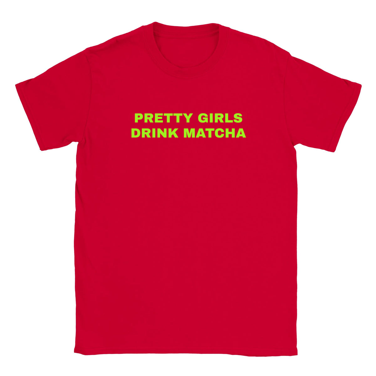 PRETTY GIRLS DRINK MATCHA - BABY TEE – Red