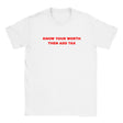 KNOW YOUR WORTH THEN ADD TAX - BABY TEE – White