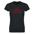 A WOMAN WITHOUT A MAN IS LIKE A FISH WITHOUT A BICYCLE - WOMEN'S TEE – Black