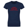 A WOMAN WITHOUT A MAN IS LIKE A FISH WITHOUT A BICYCLE - WOMEN'S TEE – Navy