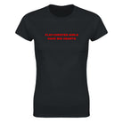 FLAT-CHESTED GIRLS HAVE BIG HEARTS - WOMEN'S TEE – Black