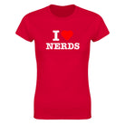 I LOVE NERDS - WOMEN'S TEE – Red