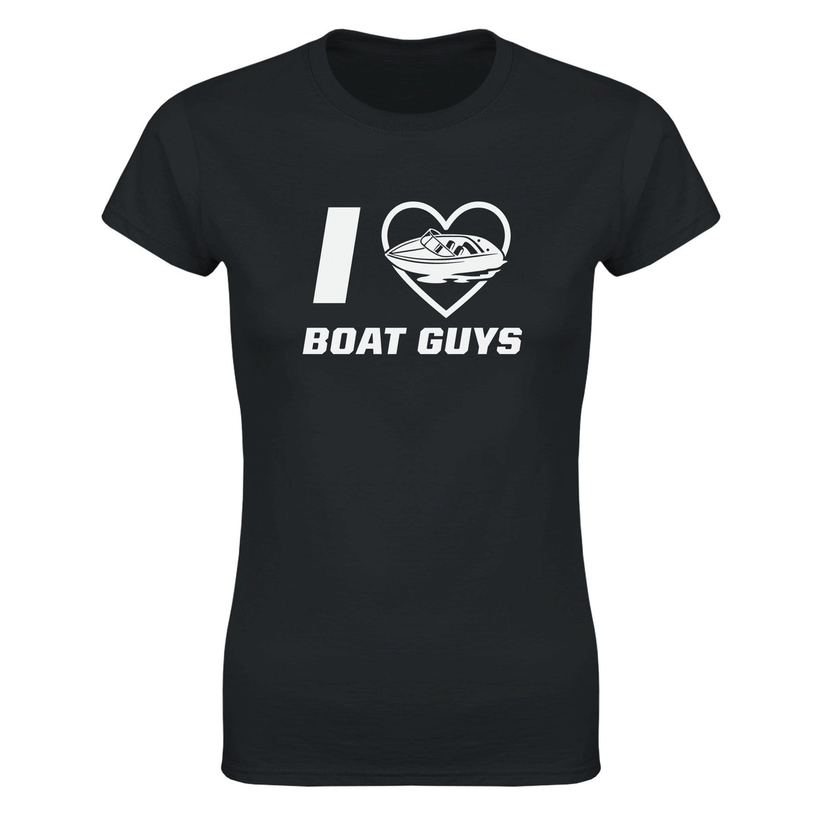 I LOVE BOAT GUYS - WOMEN'S TEE – Black