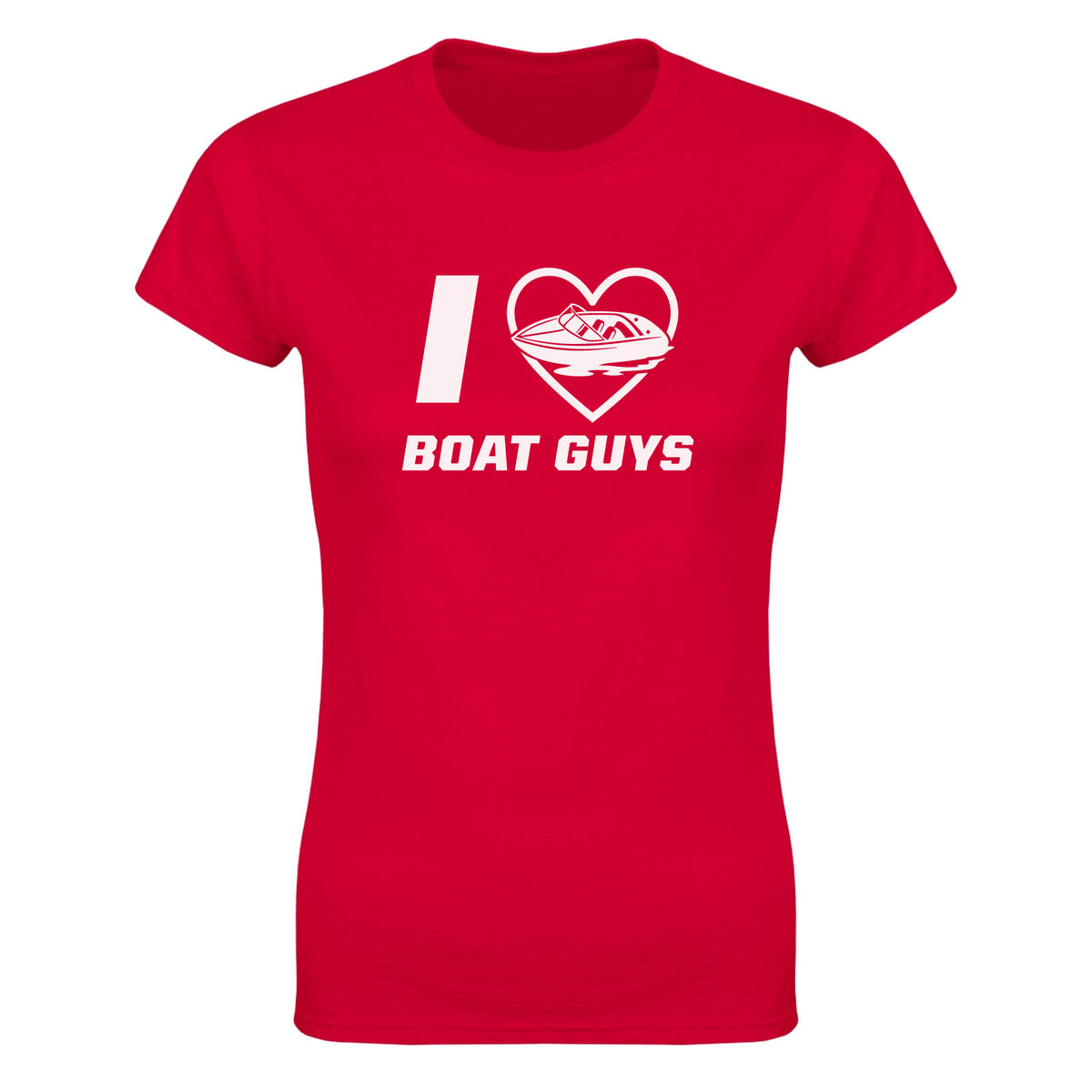 I LOVE BOAT GUYS - WOMEN'S TEE – Red