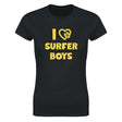 I LOVE SURFER BOYS - WOMEN'S TEE – Black