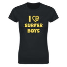 I LOVE SURFER BOYS - WOMEN'S TEE – Black
