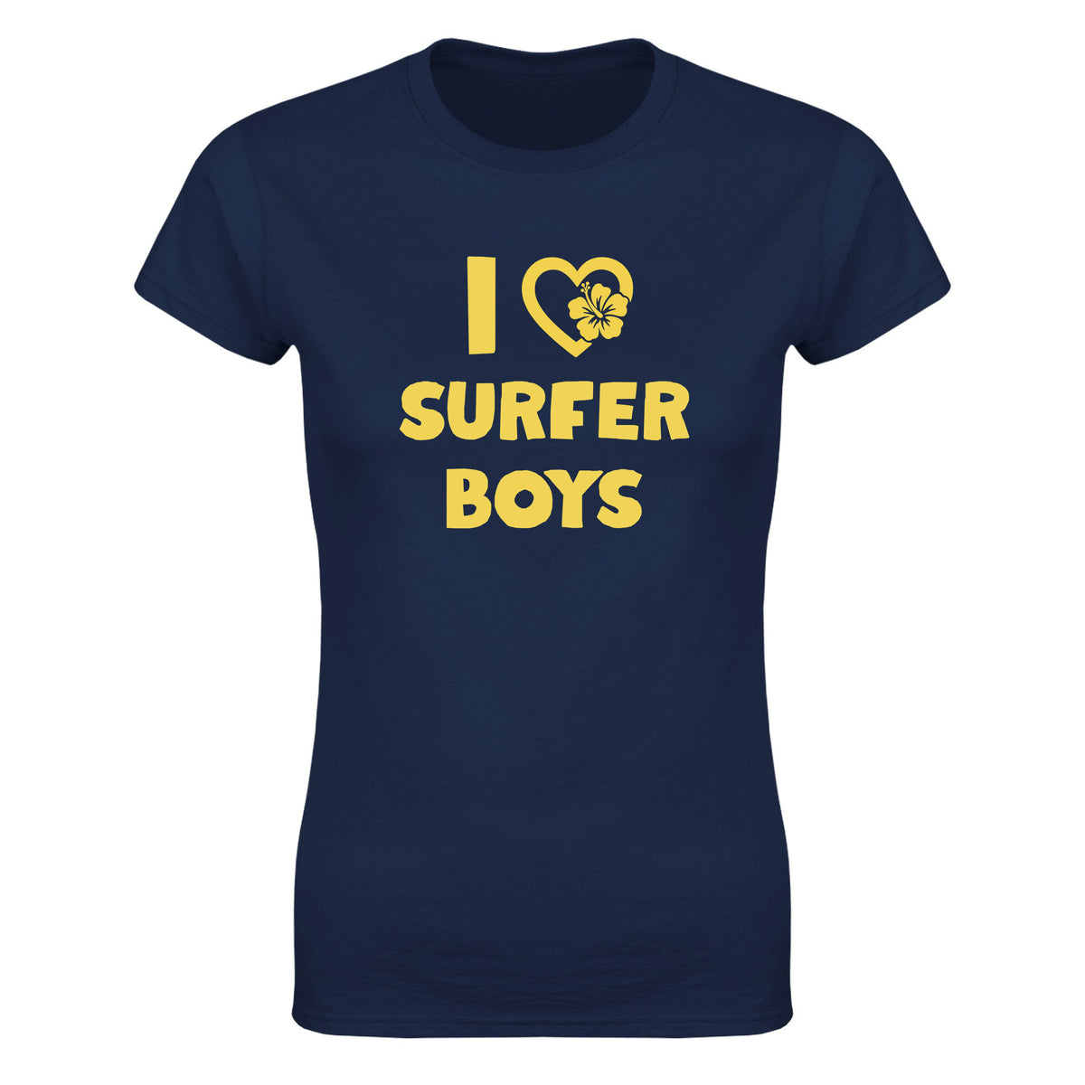 I LOVE SURFER BOYS - WOMEN'S TEE – Navy