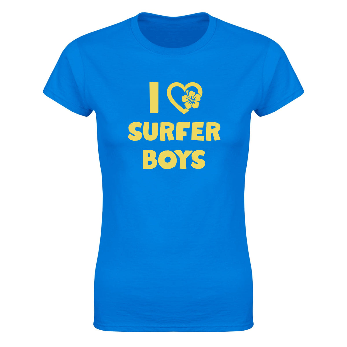 I LOVE SURFER BOYS - WOMEN'S TEE – Royal