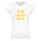 I LOVE SURFER BOYS - WOMEN'S TEE – White