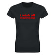 I WISH ALL MY PROBLEMS WERE AS LITTLE AS MY BOOBS - WOMEN'S TEE – Black